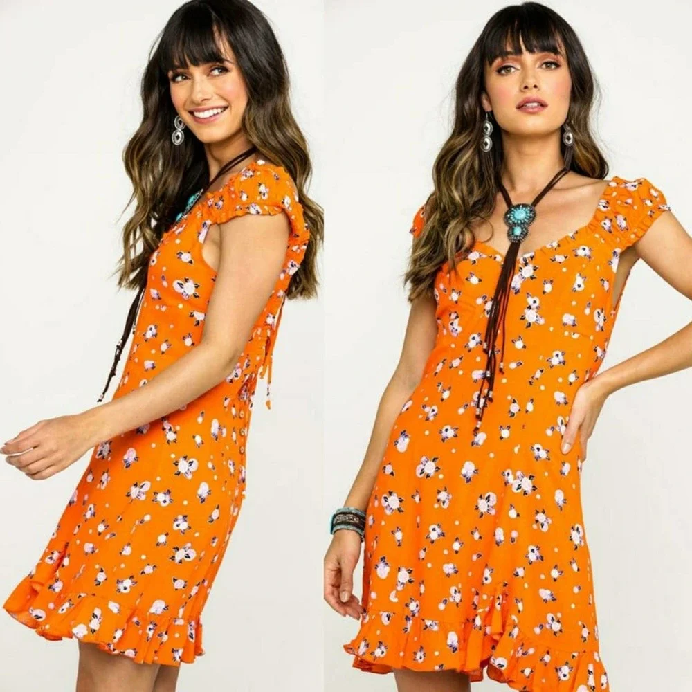 Free People Like A Lady Mini Dress Floral NEW